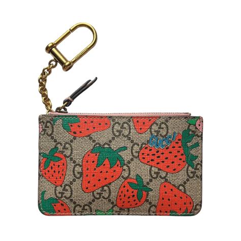 gucci strawberry|gucci strawberry keychain wallet.